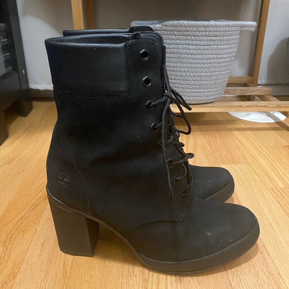 Timberland Black High Heel Boots
